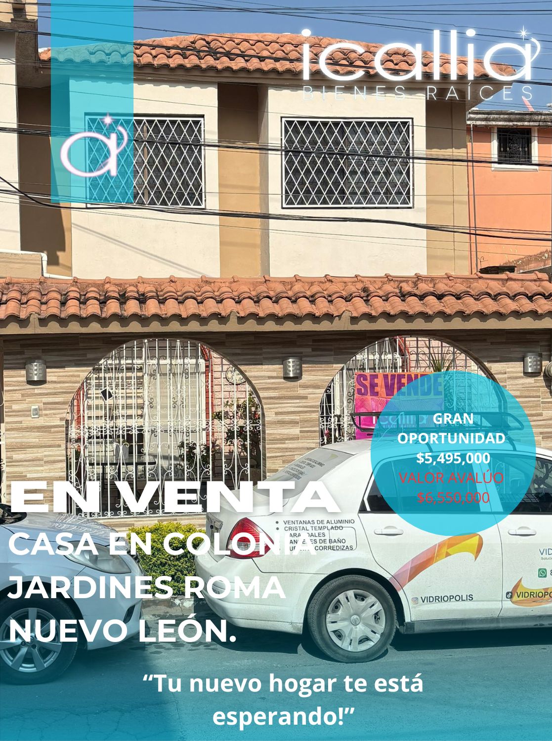 EN VENTA CASA EN JARDINES ROMA, MONTERREY, NL