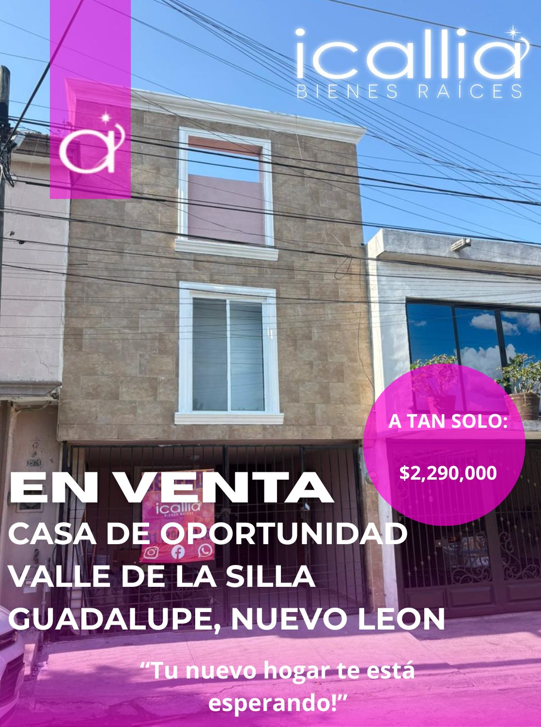 EN VENTA CASA EN VALLE DE LA SILLA, GUADALUPE, NL –